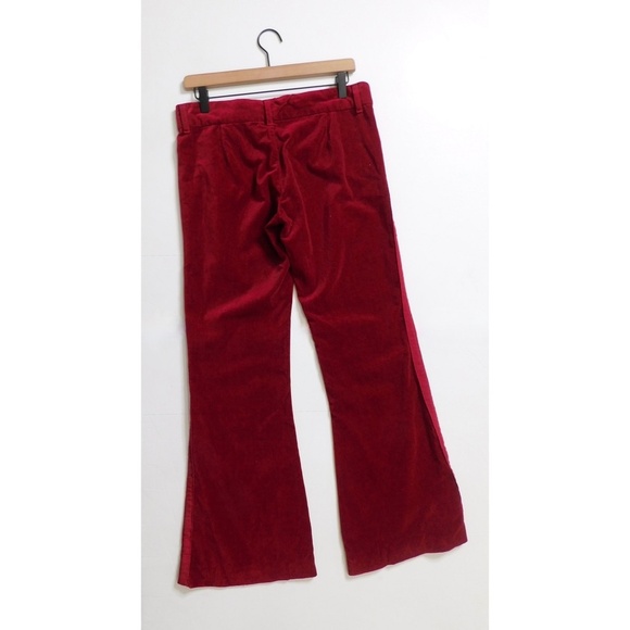 Vintage Y2K JUICY COUTURE Jeans Red Velvet Tuxedo Pants Flared Flare Size 29 - Picture 7 of 12